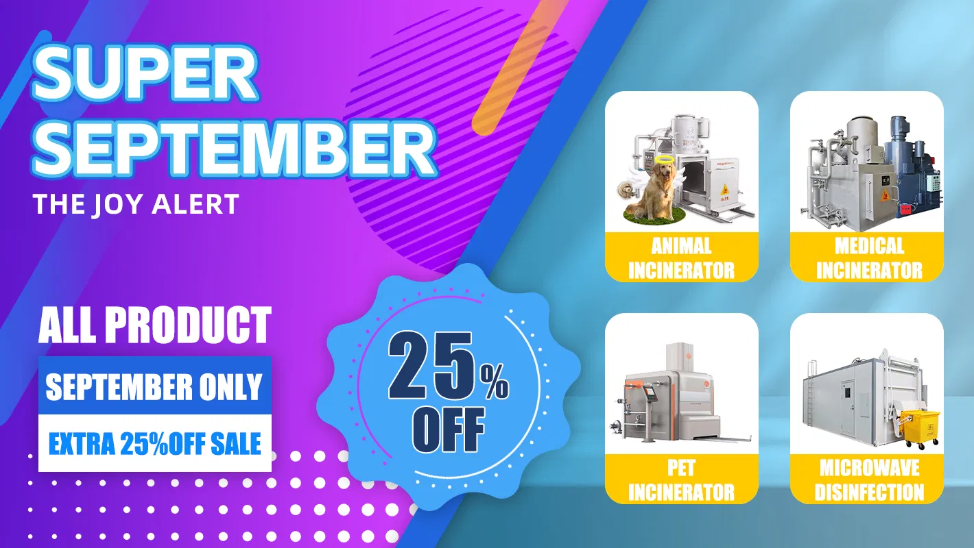 Environmental Protection Smokeless Solid Pet Incinerator Medical Waste Hospital Equipment