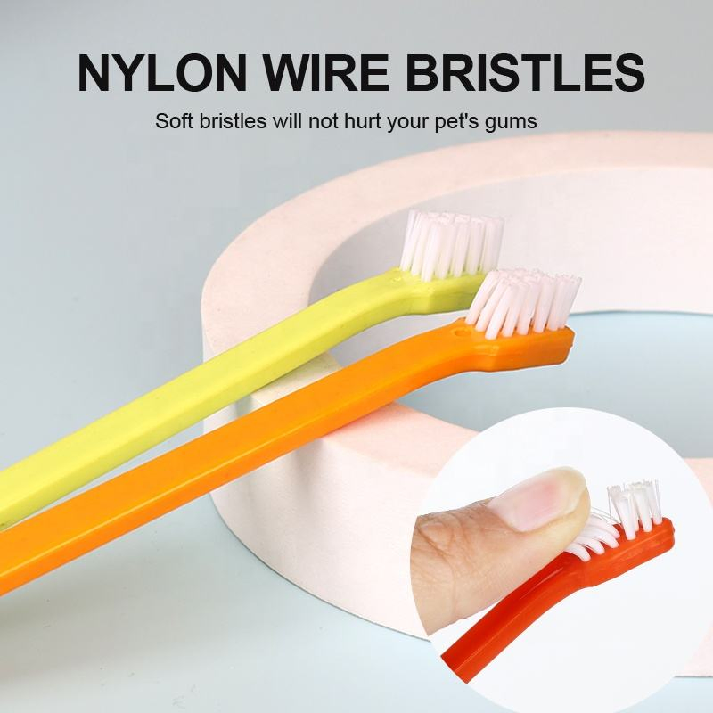 PVC Box Packaging Small Pet Tooth Brush Cat Pet Dog Toothbrush Dental Care