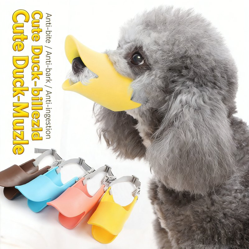 Funny Duck Design Dog Muzzle Anti Bark Training Safety Mask Pet Product