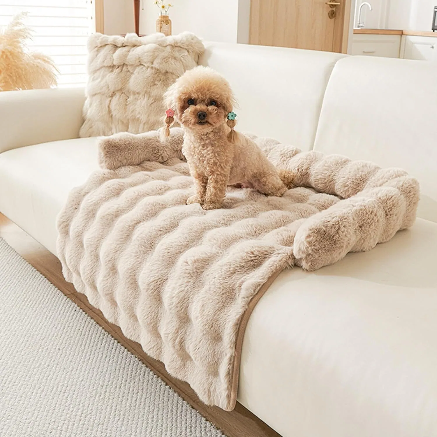 Plush Calming Dog Bed for Couch - Ultimate Comfort for Pets