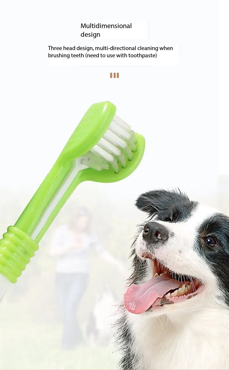 3-Sided Pet Toothbrush Detail 3