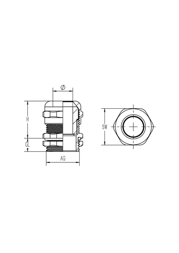 High Temperature Resistance Metal Cable Gland Parameters
