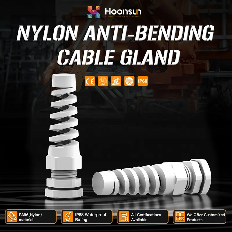 China Nylon Anti-Bending Cable Gland IP68 UL Listed - Durable Factory Supplier for Cable Protection