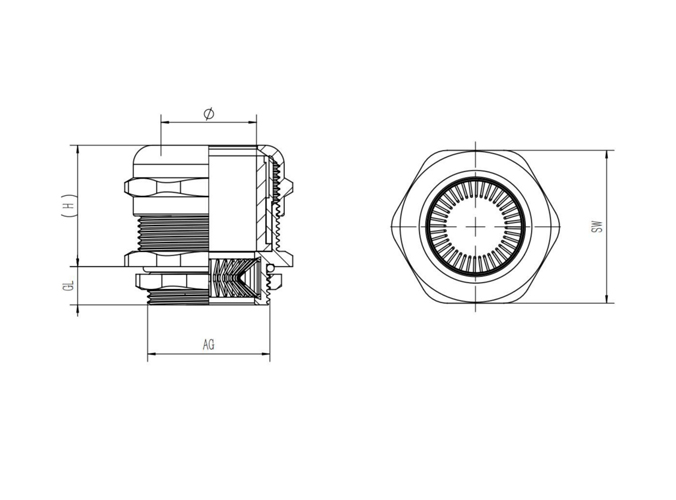 Metal Shielded Cable Joint Technical Diagram