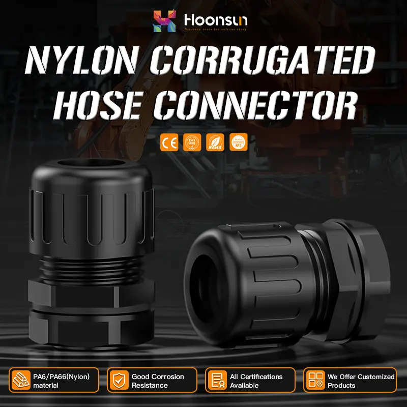 China Nylon Corrugated Cable Gland - IP68 Certified, UL Approved by China Suppliers and Factory for Secure Wiring Solutions Manufacturers, Supplier