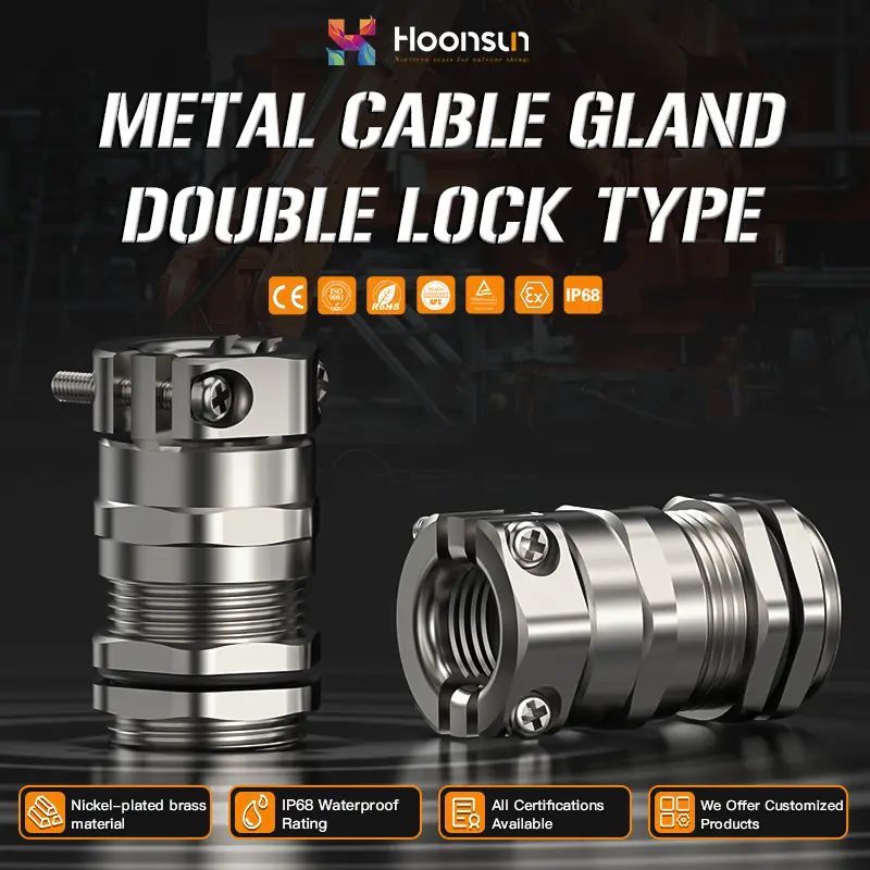 China Metal Cable Gland Double Lock Type IP68 - Reliable Suppliers and Factory for Industrial Cable Protection