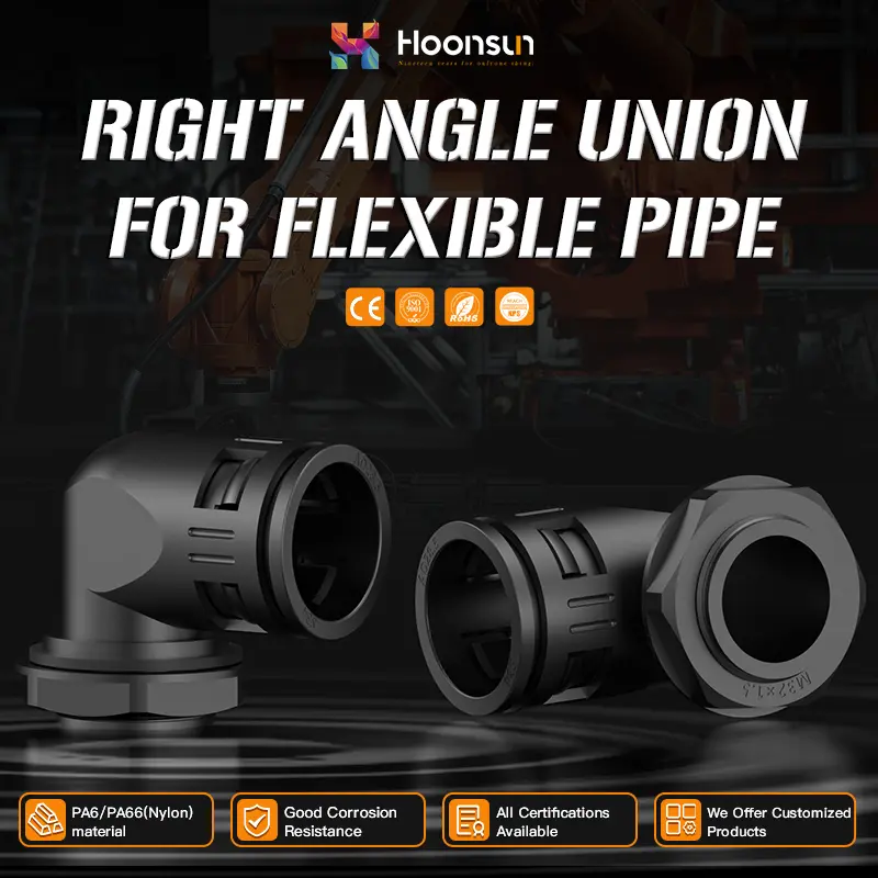 China Right Angle Union for Flexible Pipe with UL and IP68 Supplier, Factories