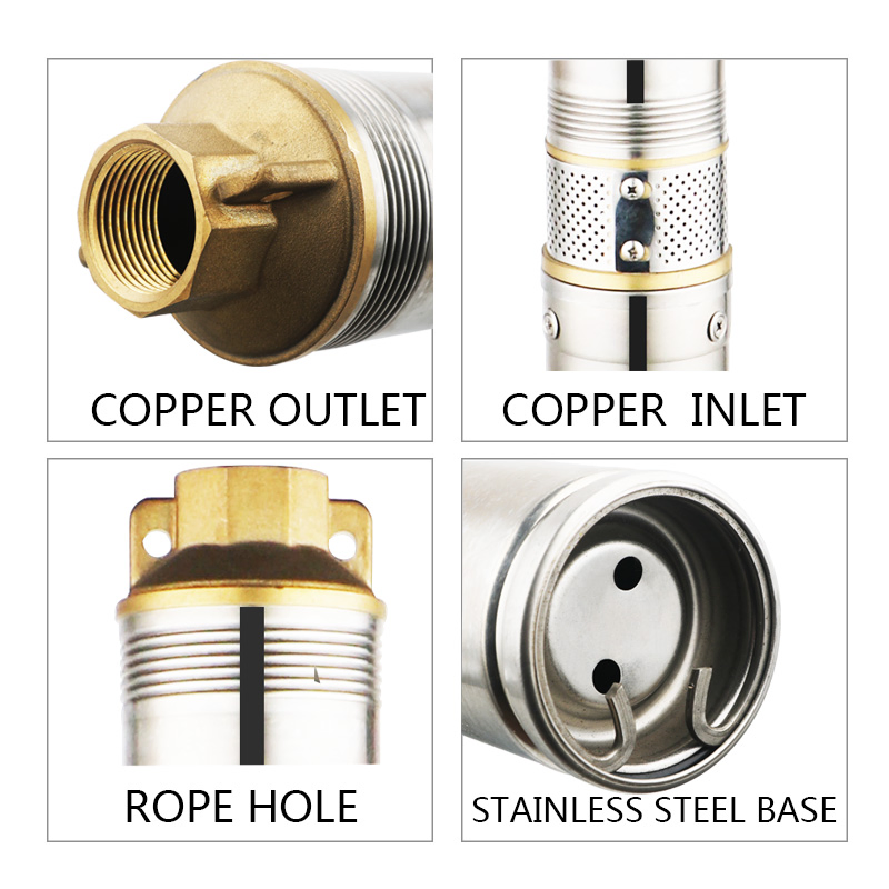 Manufacture Solar Stainless Steel Submersible Water Pump Electric Borehole Pump