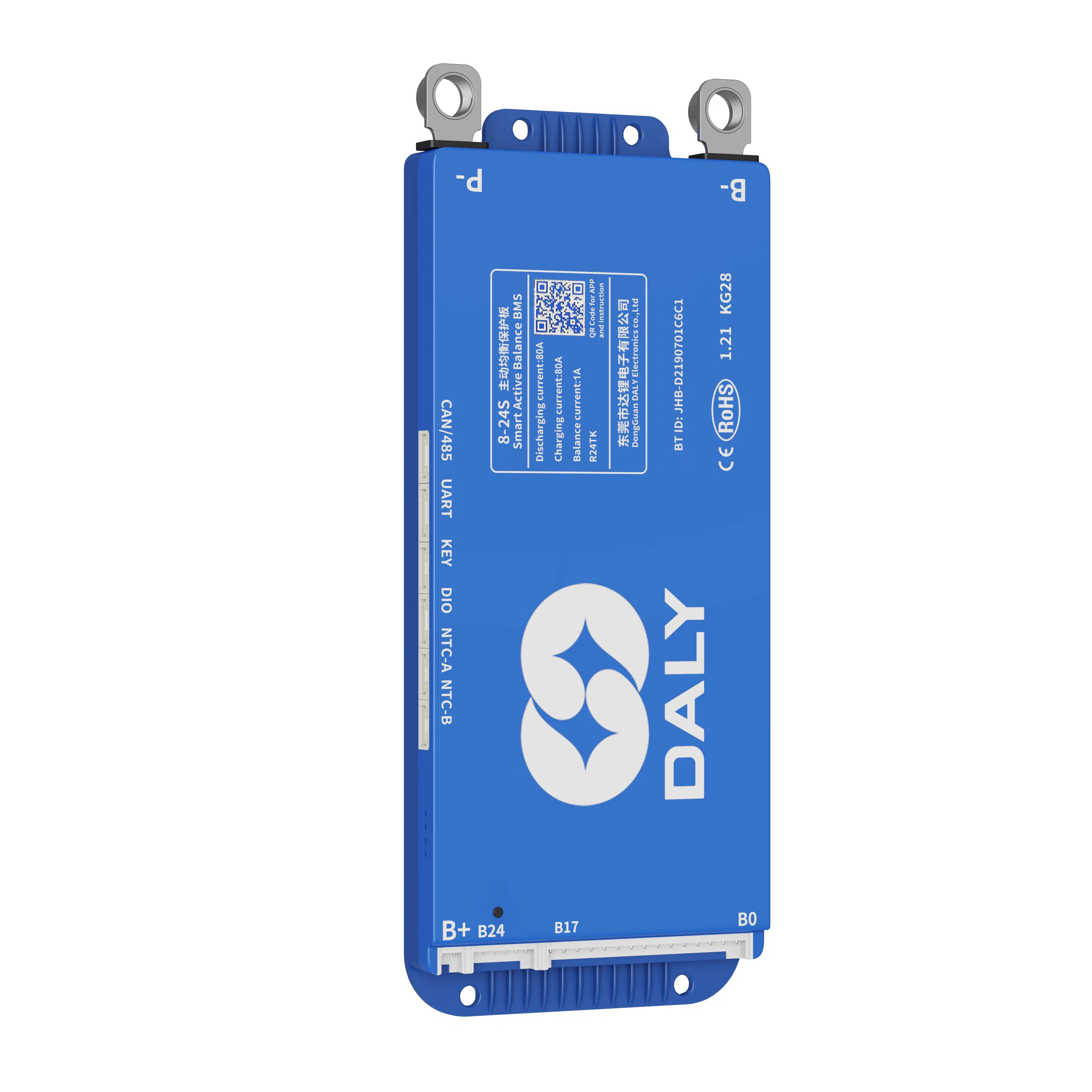 80A Active Balance Battery Management System for 8s-24s Configurations BMS