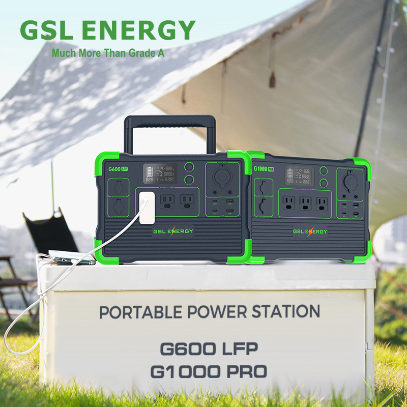 Gsl Energy AC 100V 120V 600W 1000W Outdoor LiFePO4 Solar Generator Power Banks Portable Power Station