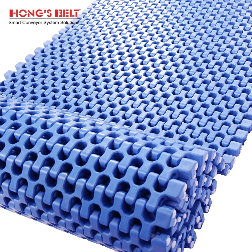 Hongsbelt HS-500b-HD Modular Plastic Conveyor Belt Replacement Series 2400 Radius Flush Grid