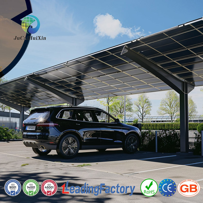Jchx ISO Certification Aluminum Solar Carport System Mounting Structure Used for Solar Power Generation