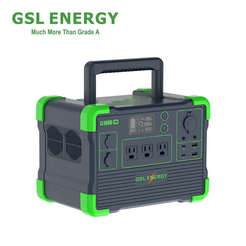 Gsl Energy AC 100V 120V 600W 1000W Outdoor LiFePO4 Solar Generator Power Banks Portable Power Station