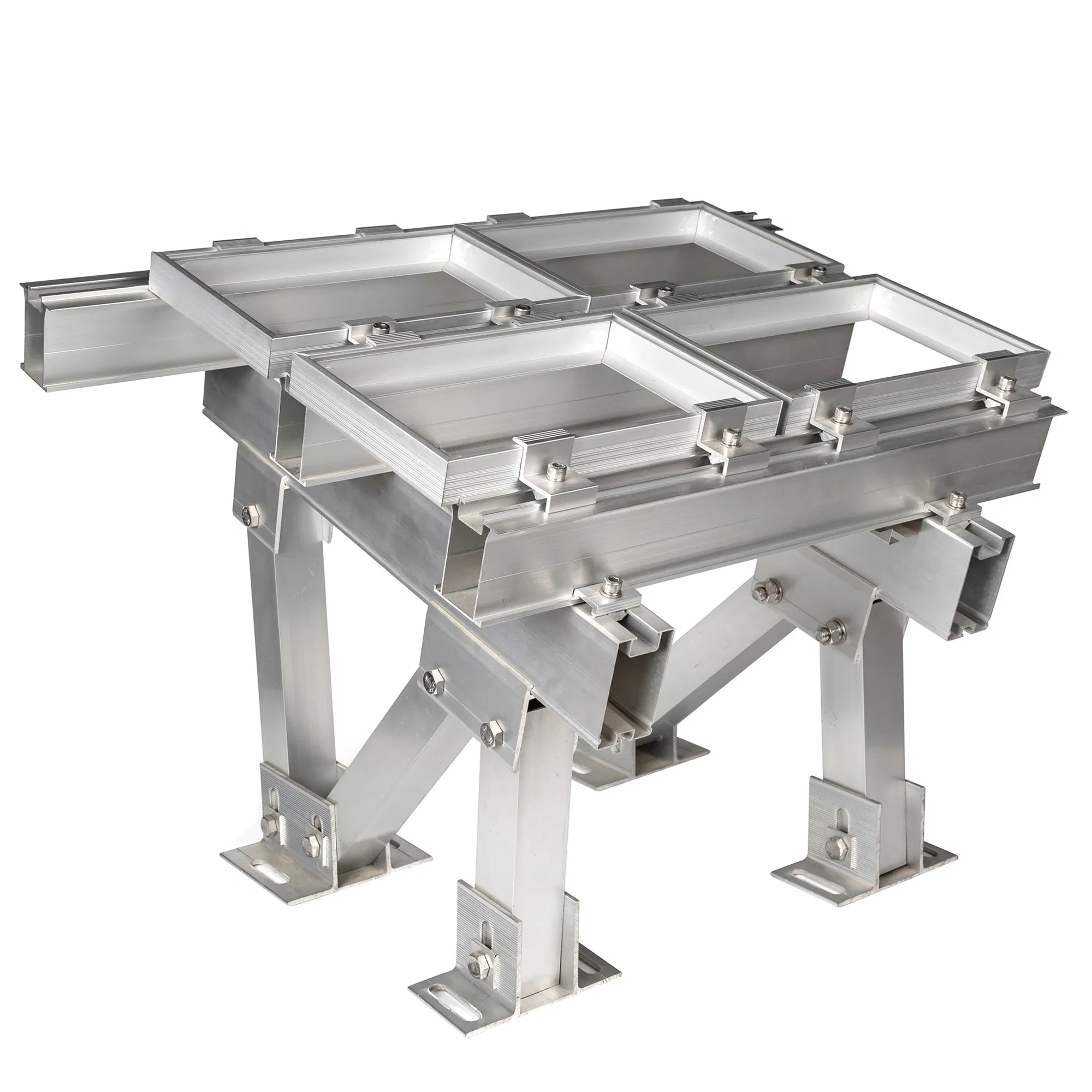 Aluminum Solar Module Mounting Structure PV Ground Plant