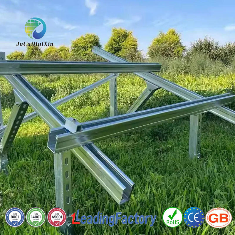 Jchx Customizable 275 Grams of Zinc Aluminum Magnesium Coated Steel Solar Frame Ground Mount Structure