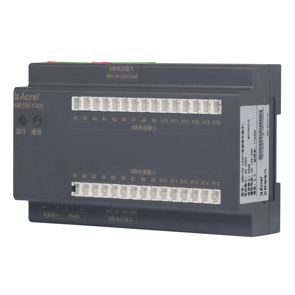 Acrel Amc100-Fak30 AC Multi-Circuit DIN Rail Monitoring Device with 30 Branch Full Electric Parameter and 1RS485 for Data Cent