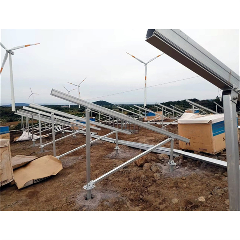 Galvanized C Type Steel Solar Panel Ground Mounting Structures