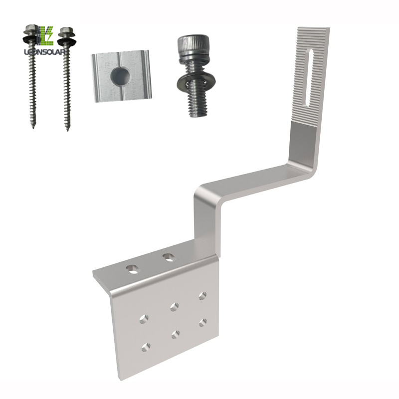 Solar Mounting System PV Module Bracket Racking Rail Support Stainless Steel Hook Structure for Panel