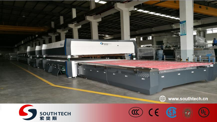 Southtech Energy Saving Zero Wind Mark Flat and Cross Bending Tempered Glass Processing Equipment with New Generation Vortech Convection Price (NTPWG-V Series)