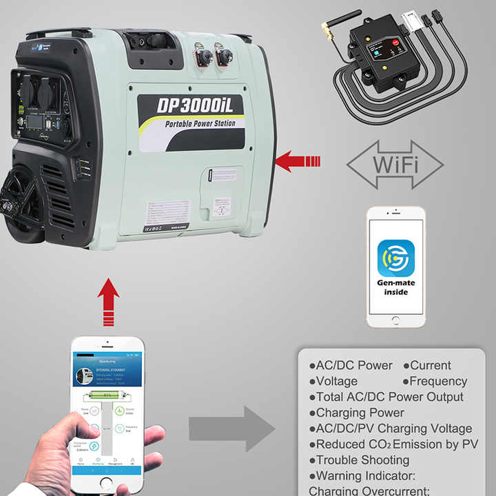 3000W LiFePO4 Battery Portable Solar Power Station for Camping Emergency Home Use