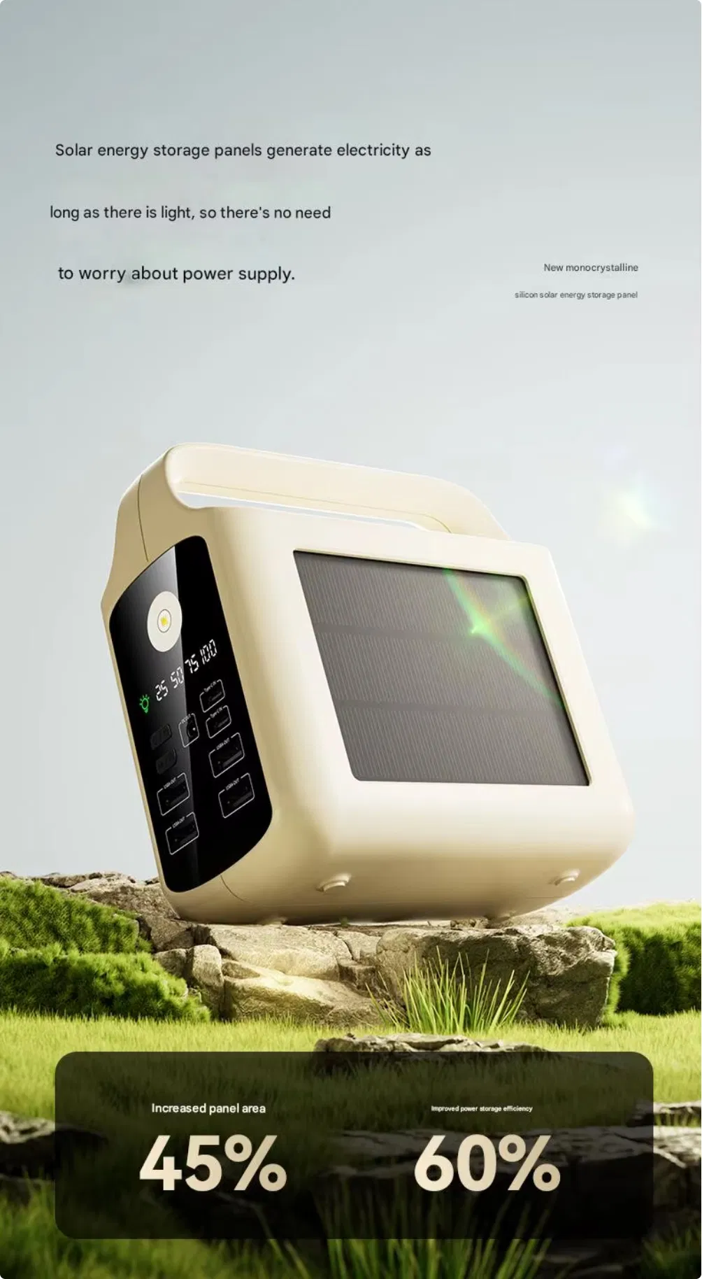 Ultra Slim Portable Solar Power Station 3