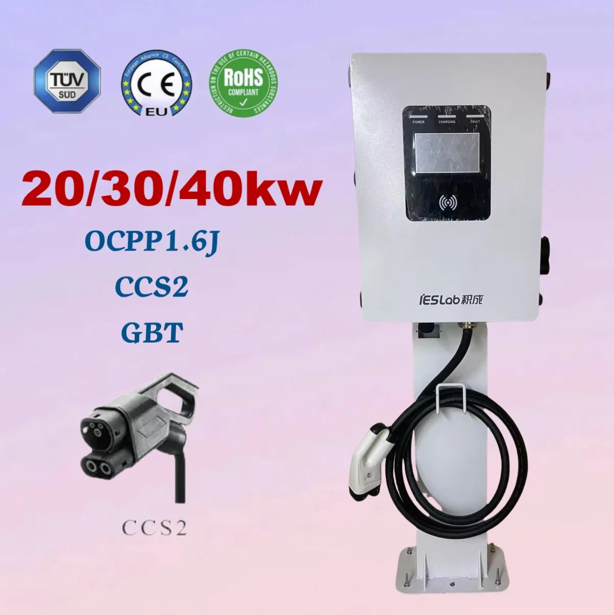 DC Gbt CCS2 Series 20kw 20kw 40kw The Ultimate Solution for Commercial EV Charging