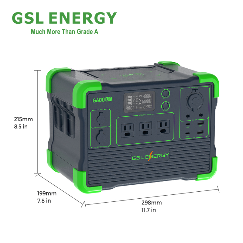 Gsl Energy AC 100V 120V 600W 1000W Outdoor LiFePO4 Solar Generator Power Banks Portable Power Station