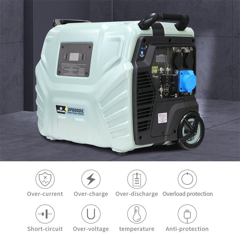 6000W Heavy-Duty 5000W LiFePO4 Portable Power Station with Solar Inverter