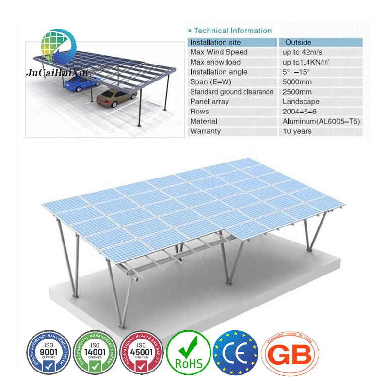 Factory Directly Supply Carbon Steel Solar Carport Mounting Structure