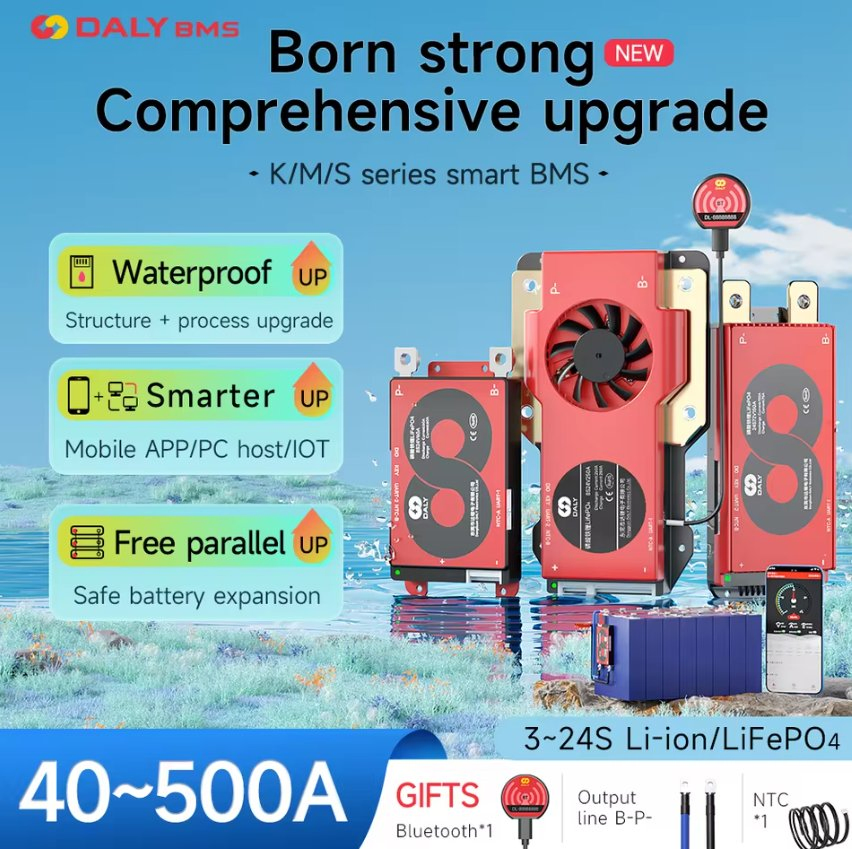 8s-17s Battery Management System with 60A Active Balance Technology