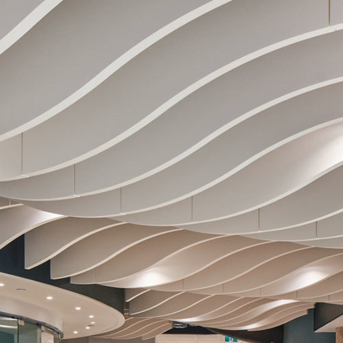 Office Ceiling Board Fiber Acoustic Baffle Sound Absorption Building Material