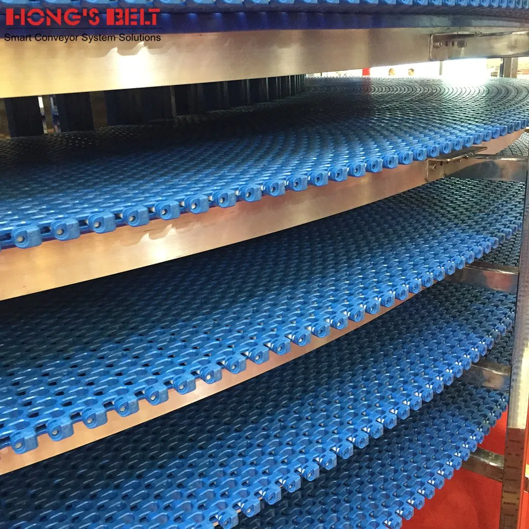 Hongsbelt HS-500b-HD Modular Plastic Conveyor Belt Replacement Series 2400 Radius Flush Grid