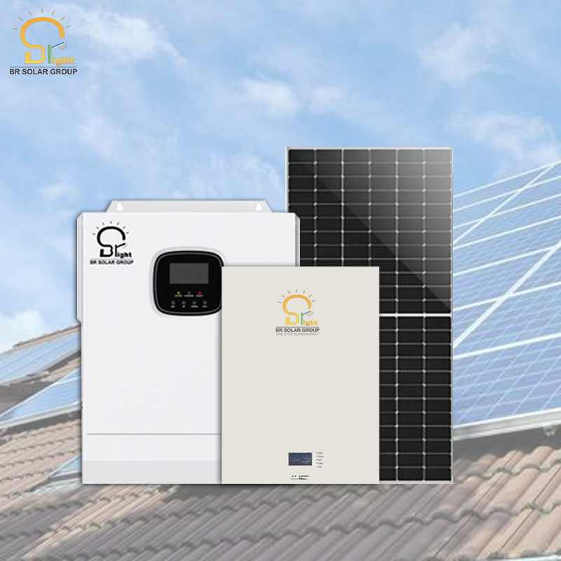 4000W 10kw 20kw Hybrid Controller Electricity Energy Panel off Grid Photovoltaic Power Home System Complete Package with Lithium Ion Batteries and Inverters