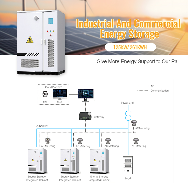 261kwh Storage LiFePO4 Battery Industrial Commercial Energy Stoarage Liquid Cooling 125kw off Grid Solar Battery Energy Storage System