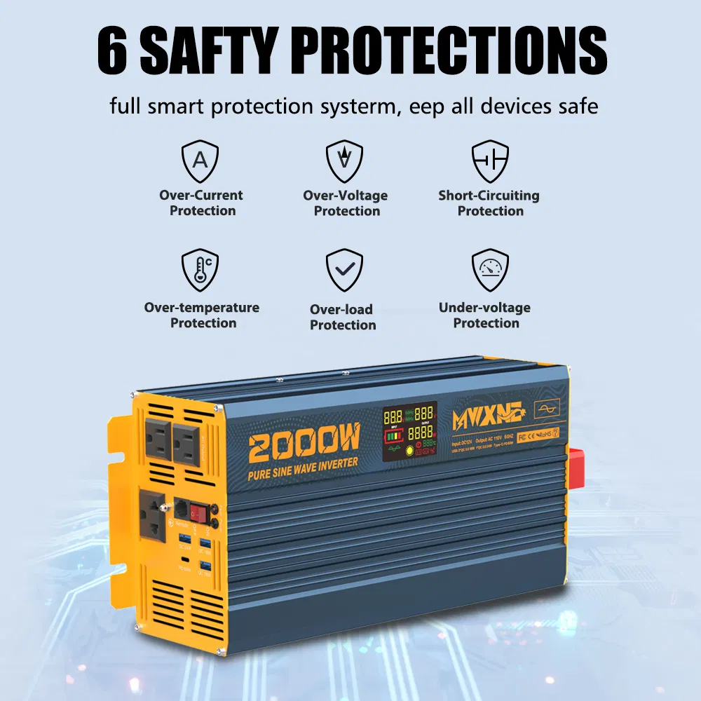 Us Stock Durable 5000W 48V to 110V 120V DC to AC Power Inverter for Home Use