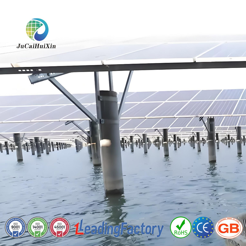 Jhcx-CE Centralized Galvanized Steel Solar Structure with Reinforced Concrete Monopile Foundation