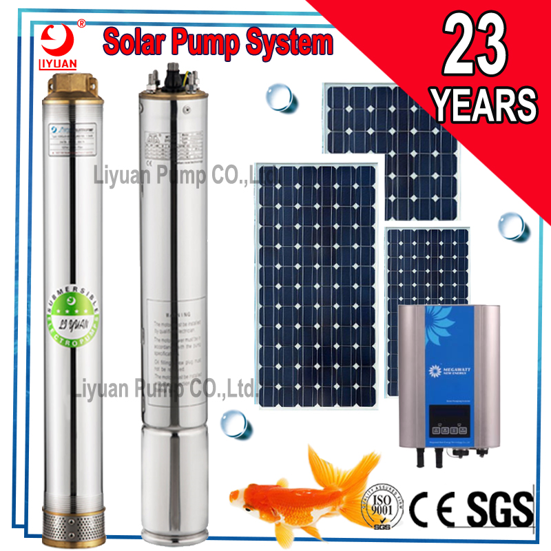 AC/DC Solar Power Irrigation Deep Well Water Submersible Pump