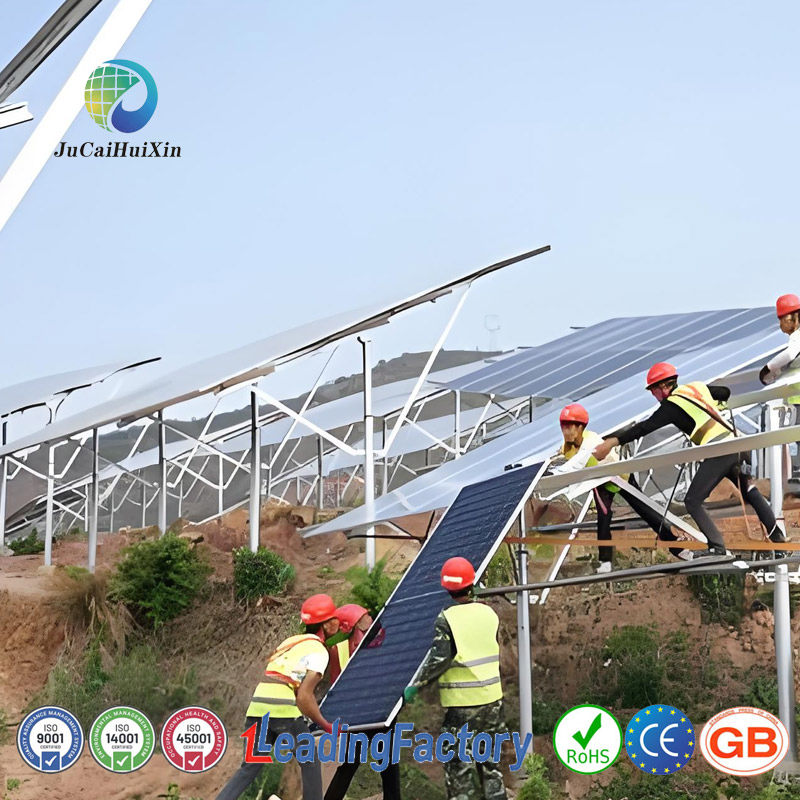 Jchx Dual-Pile Carbon Steel Ground Solar Panel Support for Solar Panels