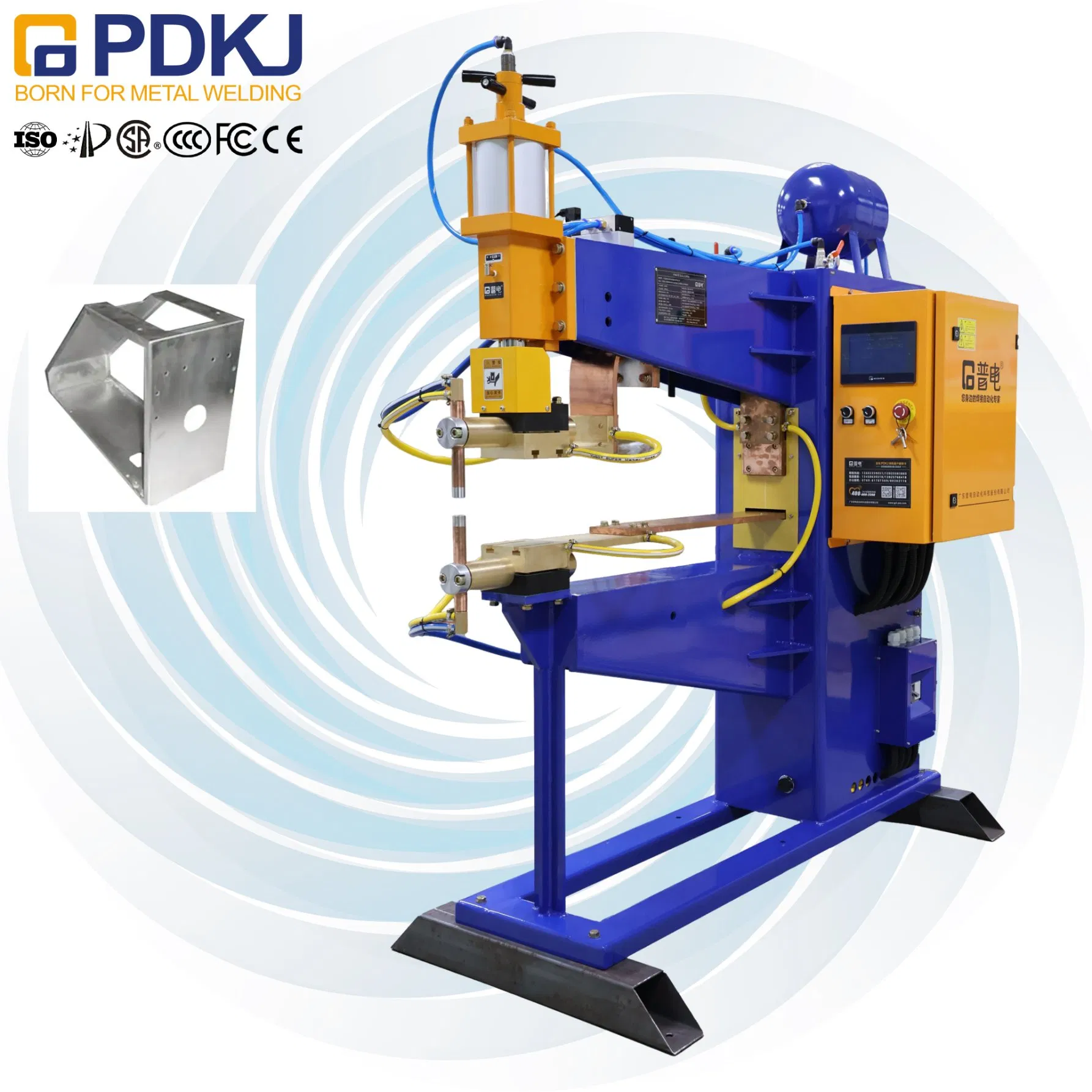 Energy Efficiency New Spot Welders Extended Arm Resistance Spot Welding Device for Aluminium Electrical Appliances