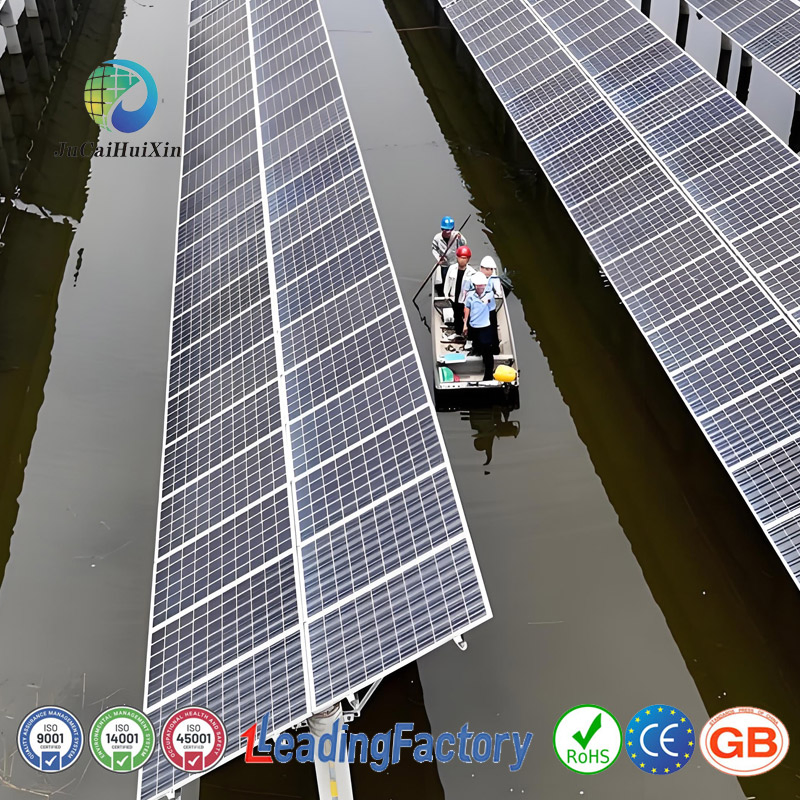 Jhcx-CE Centralized Galvanized Steel Solar Structure with Reinforced Concrete Monopile Foundation