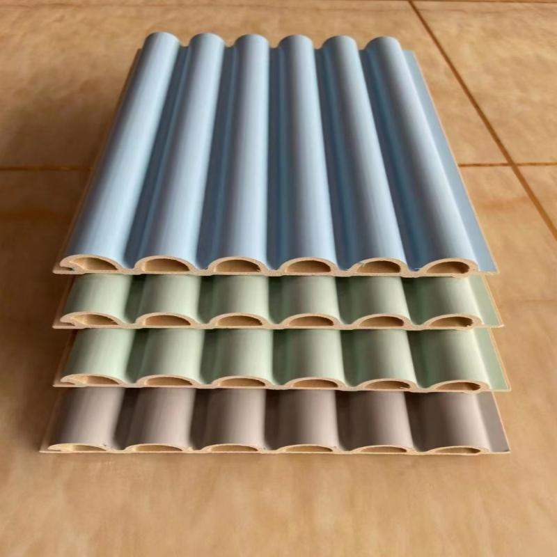 Morandi Green Wood-Plastic Composites WPC Wall Panel building material Decorative Interior