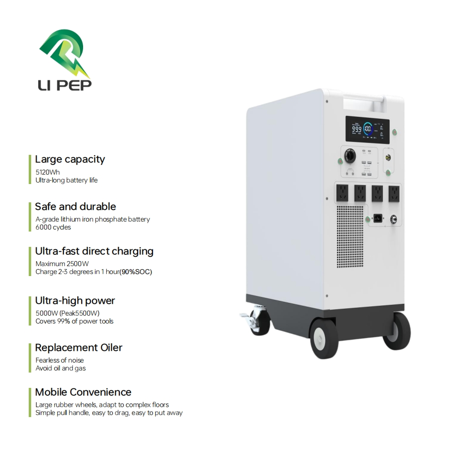 500W/1000W/2000W/3000W/5000W LiFePO4 Lithium Rechargeable Generator Solar Power Energy Generator System Bank Camping Equipment Portable Supply Power Station