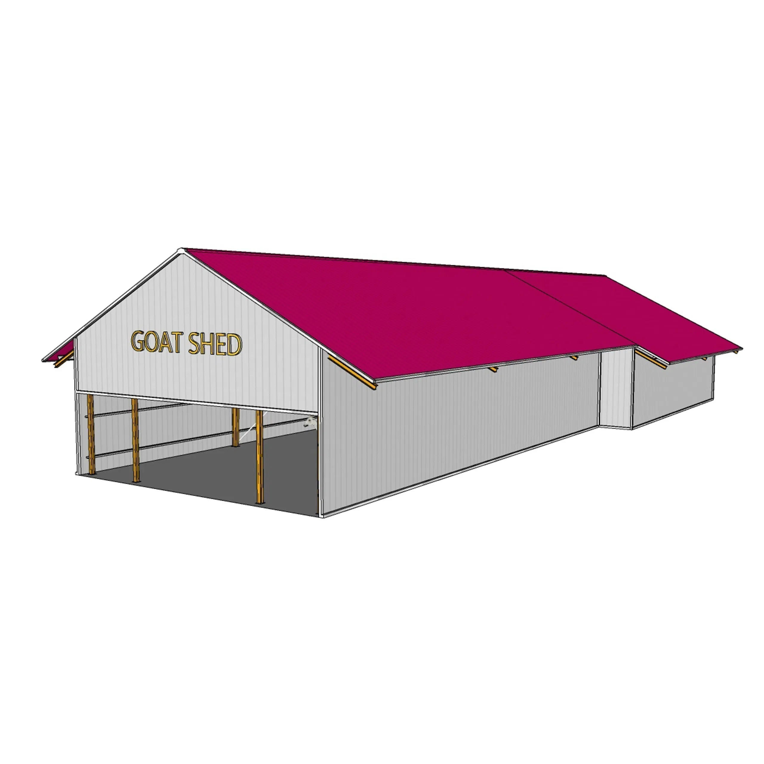 Green &amp; Recyclable China New Modern Wholesale Construction Building Material of Metal Steel Structure Goat Shed with Spacious Layout for Efficient Farming