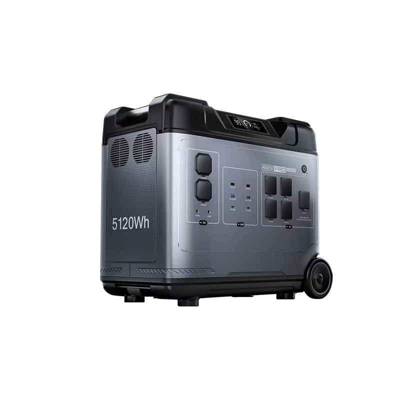 Solar Energy System 5120wh Rechargeable Backup Power LiFePO4 Battery Emergency Solar Generator Portable Power Station 4000W