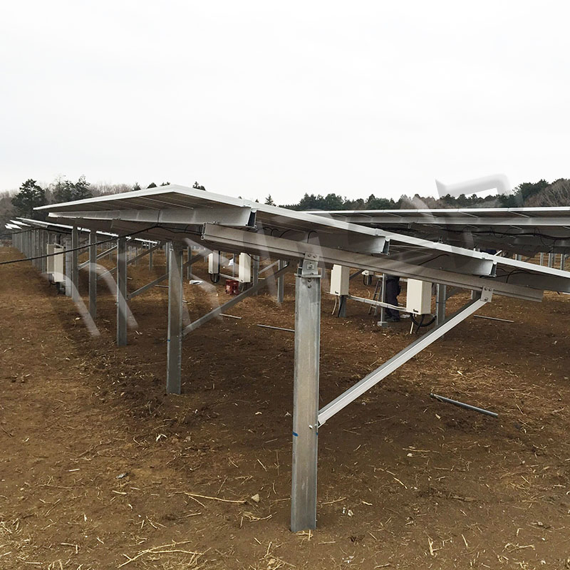 C Pile Ground Solar Mount Installation Structure