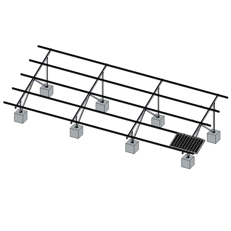 Aluminum Solar Module Mounting Structure PV Ground Plant