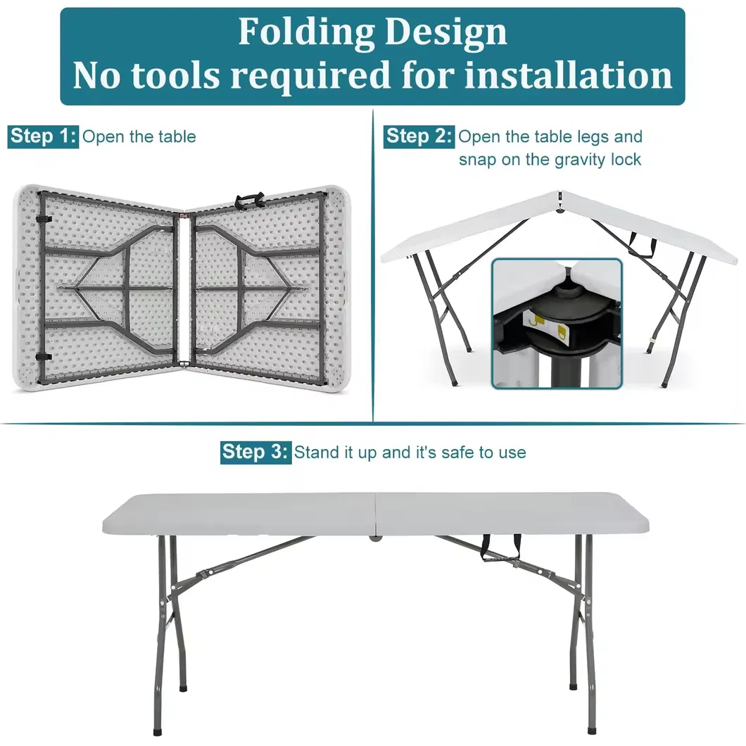 White Folding Picnic Table