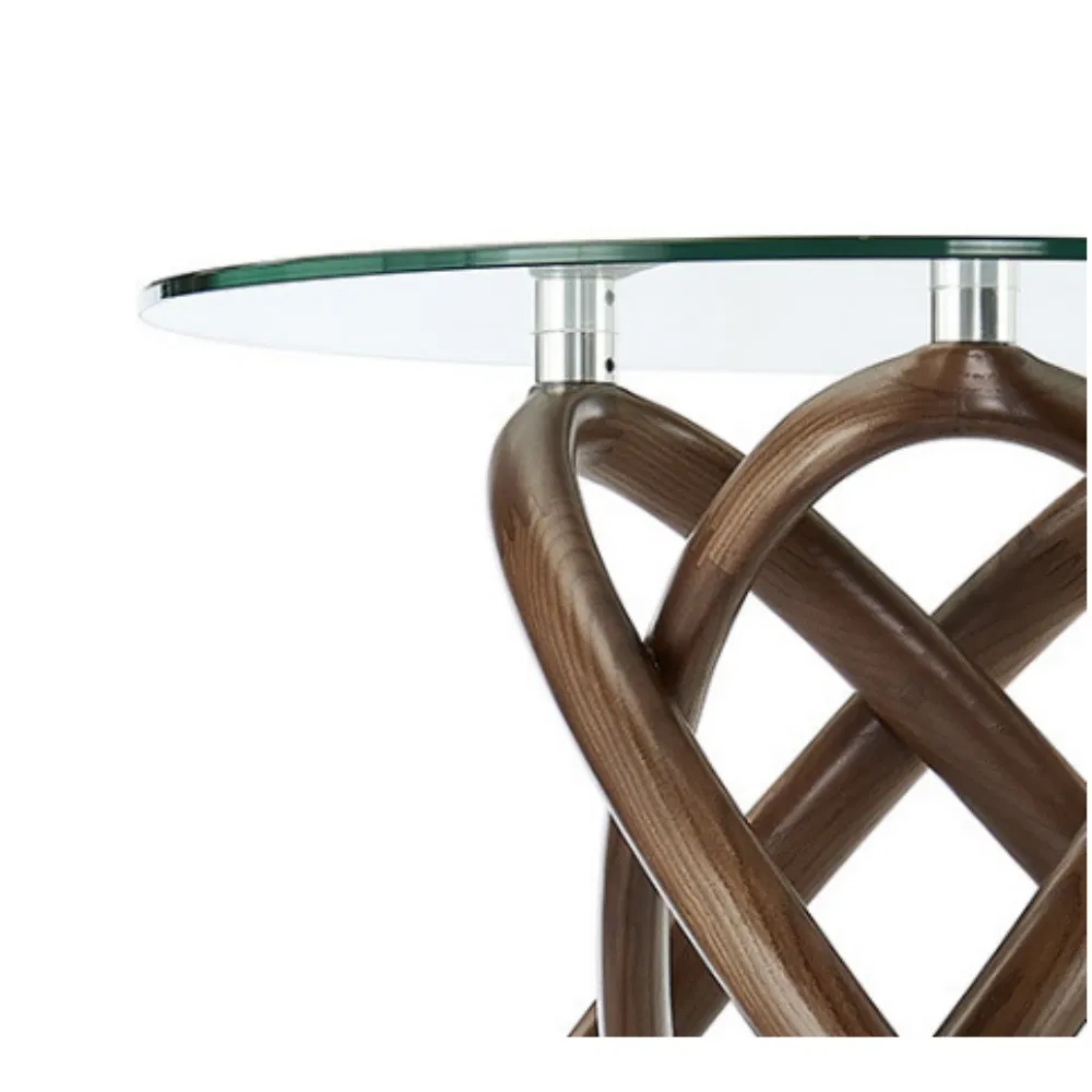 Modern Furniture Stylish Wooden Metal and Glass Design Lamp Contemporary Coffee Table