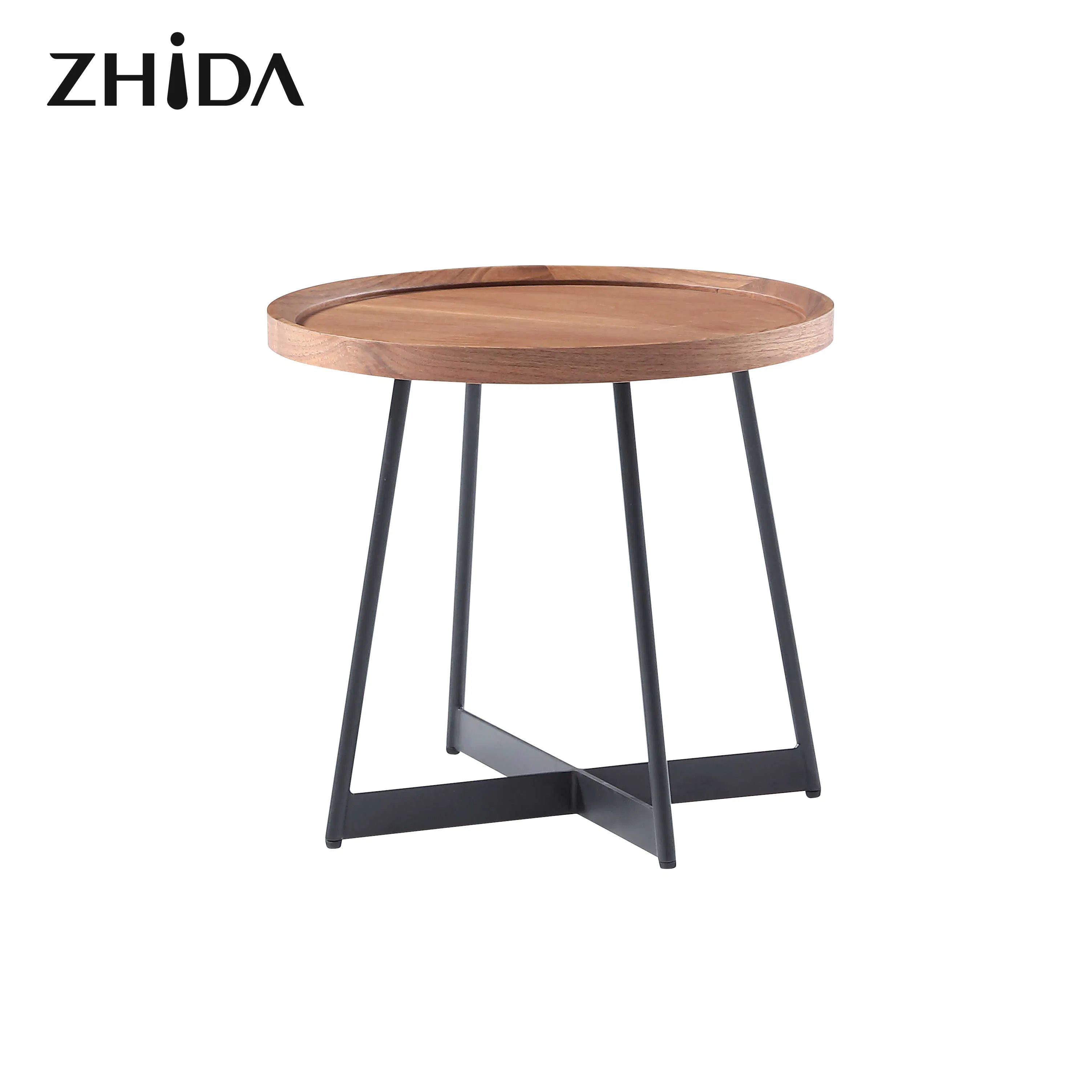 Round Coffee Table Living Room Furniture Waterproof Small Sofa Side Metal Accent Coffee End Tray Table for Sale