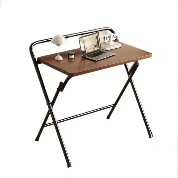 Modern Foldable Computer Desk Bedroom Bedside Table for Small Apartment Simple Office Workbench for Home Living Room Standing